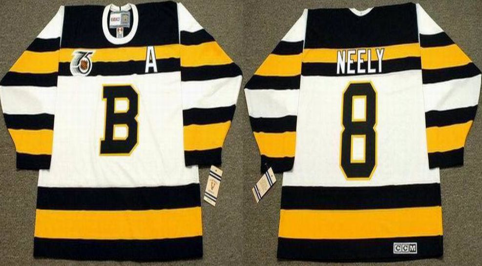 2019 Men Boston Bruins #8 Neely White CCM NHL jerseys1->boston bruins->NHL Jersey